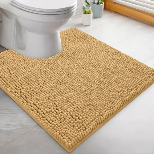 Miniatura 111 de LuxUrux Tapete de microfibra afelpada, de felpilla extrasuave, pelo largo de 1 pulgada, muy absorbente, para baño o ducha, lavar y secar a máquina