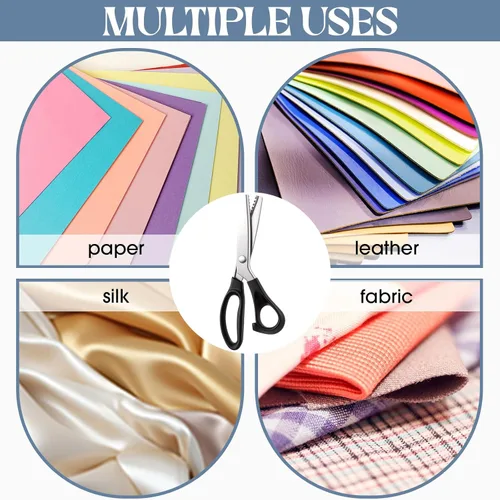 Miniatura 7 de 6 tijeras de pintar para manualidades y corte de papel, 0.118 pulgadas, 0.197 pulgadas, 0.197 pulgadas, festoneadas, tijeras triangulares, tijeras