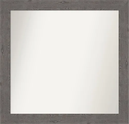 Miniatura 366 de Amanti Art Espejo de baño gris para sobre el fregadero, 31 x 48 pulgadas, espejo de tocador rectangular estrecho de color gris, marco de madera