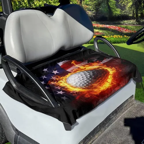 Miniatura 26 de Fundas de asiento de carrito de golf, mantas para carrito de golf, fundas de asiento de toalla para la mayoría de carritos de golf de 2 asientos