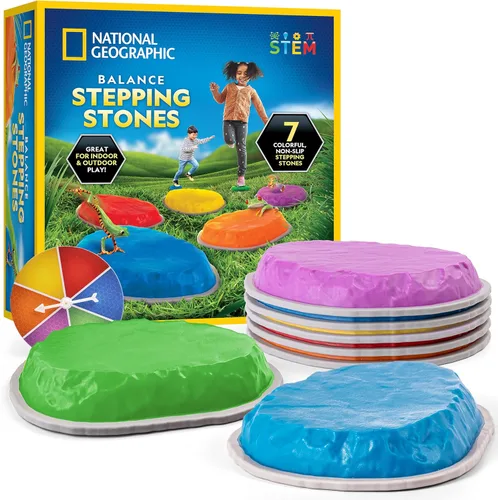 Miniatura 10 de NATIONAL GEOGRAPHIC Piedras de Equilibrio para Niños – 6 Piedras Antideslizantes Duraderas que Fomentan el Equilibrio de los Niños Pequeños