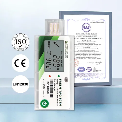 Miniatura 6 de Freshliance Registrador de datos de humedad de temperatura LCD, grabadora USB de humedad de temperatura de un solo uso con informe PDF o CSV, 65000
