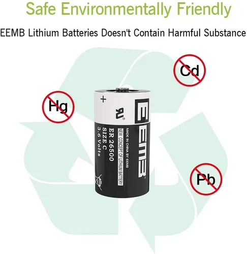 Miniatura 6 de EEMB ER26500 3.6V 9000mAh C tamaño batería de litio de alta capacidad Li-SOCL₂ batería no recargable LS26500 SB-C01 TL-2200 para monitor de presión