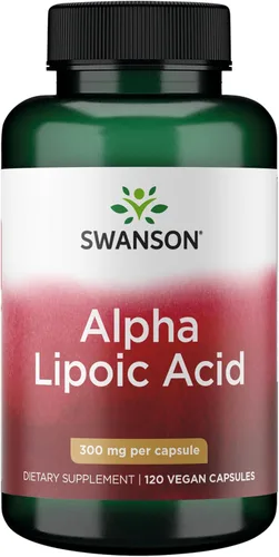 Swanson Suplemento para la salud de ácido alfa lipoico 300 mg 120 cápsulas