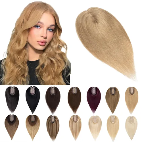 Miniatura 16 de SEGO Extensiones de Cabello para Mujeres Cabello Humano Real Con Flequillo, Base de Seda de 7 * 13CM (2.8 x 5.1 pulgadas) Cabello Humano Remy 100%
