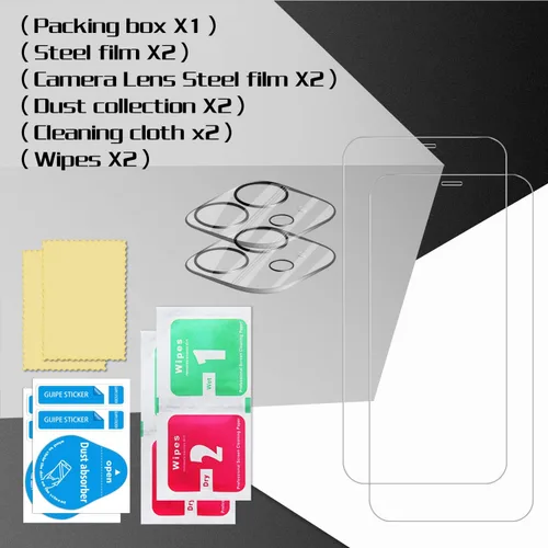 Miniatura 7 de BIGFACE Protector de pantalla para iPhone 11 + protectores de lente de cámara, [2 + 2 unidades] Vidrio templado transparente HD de alta calidad