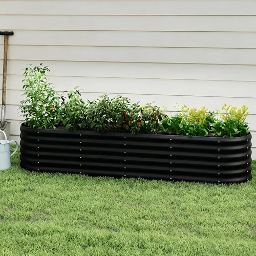 Miniatura 15 de Paquete de 2 camas de jardín elevadas galvanizadas de 2 x 1 pies, cama para macetas al aire libre, jardinera de metal para jardinería y plantación
