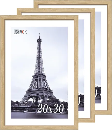 Miniatura 60 de VCK Marcos para póster de madera maciza de 22.375 x 34 pulgadas, marco de fotos A1 negro con montaje en pared, paquete de 3