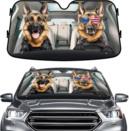 Miniatura 81 de GENANY - Cubierta de parabrisas de flamenco para automóvil, SUV, camión (55 x 30 pulgadas), protector térmico plegable, persianas para ventanas