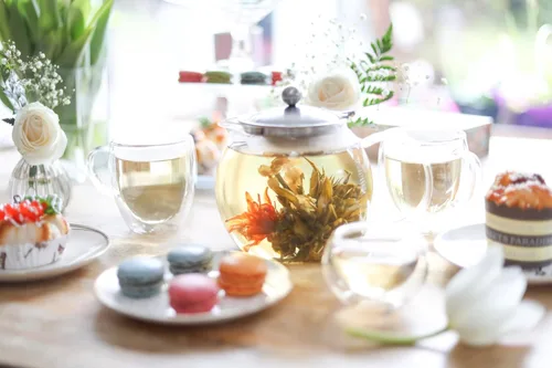 Miniatura 2 de Teabloom Tetera y tetera de vidrio todo en uno – Tetera de vidrio de borosilicato resistente al calor con infusor de té suelto de acero inoxidable