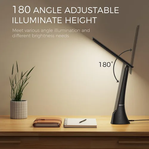 Miniatura 4 de Lámpara de terapia de luz, luz LED de 10000 LUX sin rayos UV, luz de sol de espectro completo, luz de estado de ánimo, lámpara de escritorio