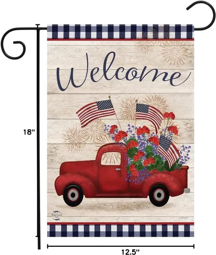 Miniatura 4 de Bandera patriótica de jardín con diseño de estrellas y rayas de 12.5 x 18 pulgadas Briarwood Lane