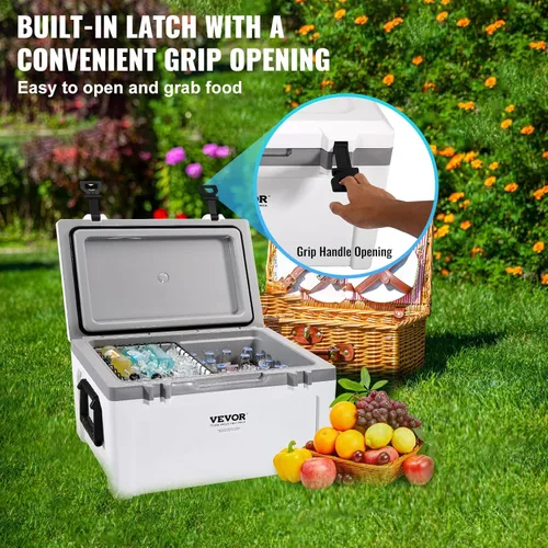 Miniatura 5 de VEVOR Enfriador Rígido Ultraligero, Enfriador de Retención de Hielo con Mango Resistente, Hielera Lonchera para Camping, Viajes, Exteriores, se