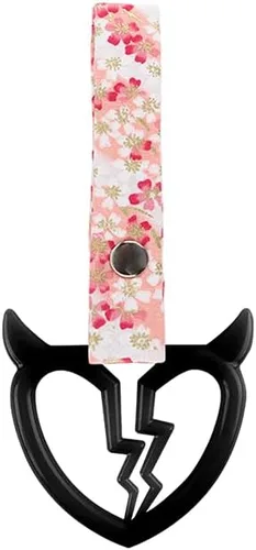 Q1-TECH, JDM Tsurikawa Anillo japonés de metro, tren, autobús, mango de coche, cuerno de diablo, mango de corazón roto, correa de mano, parachoques