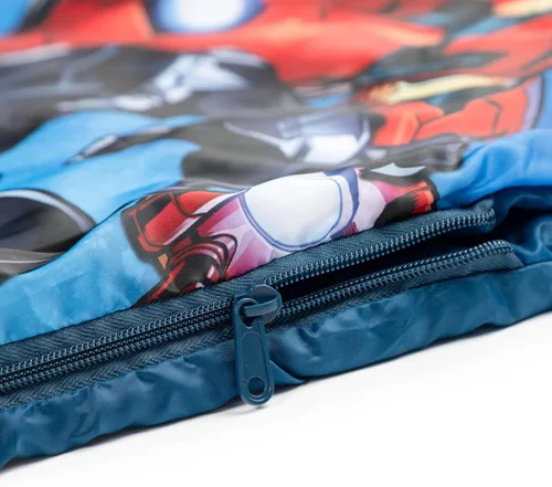 Miniatura 4 de Jay Franco Marvel Avengers Battle Formation Saco de Dormir - Saco de dormir ligero para niños, acogedor y cálido, con Capitán América, Iron Man