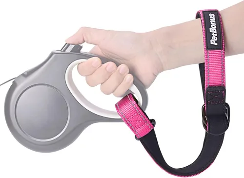 Miniatura 12 de PetBonus Correa corta para perro, correa de seguridad para correa retráctil para perro, diseño reflectante y mango acolchado suave ajustable, capa