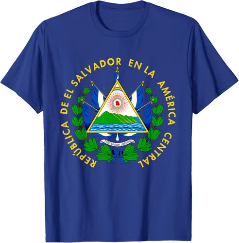 Miniatura 23 de Camiseta con diseño de emblema de la bandera de El Salvador