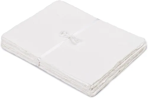 LEATHER VILLAGE Papel de Acuarela - 6 X 4 pulgadas, 50 Hojas - Papel de Acuarela para Medios Mixtos - 150 GSM Papel Hecho a Mano de Algodón Virgen