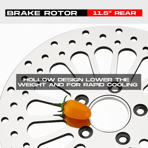 Miniatura 7 de Juego de 1 rotor delantero y 1 rotor trasero de 11.5 pulgadas para motocicleta Harley Davidson Touring Softail Sportster Dyna Early Super Glide