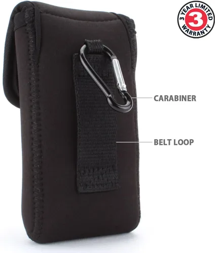 Miniatura 6 de USA Gear AM FM - Funda de radio portátil – Bolsa de viaje para radio personal con trabilla para cinturón, clip de mosquetón compatible con C. Crane