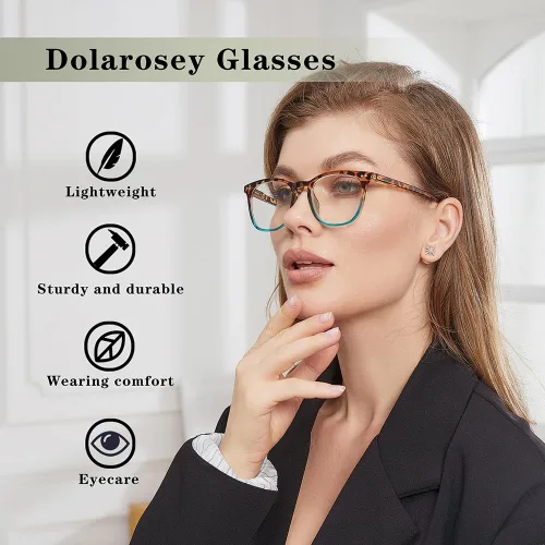 Miniatura 6 de Gafas de Lectura para Mujeres, Lentes con Bisagra de Resorte Anti Fatiga Visual, Gafas de Moda con Estampado de Patrón, Lentes de Trampa