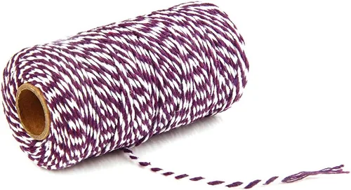 Miniatura 11 de AKOAK Cordel para panaderos, 1 rollo de cuerda de algodón de 109 yardas para envolver regalos, manualidades y decoración (verde + dorado)