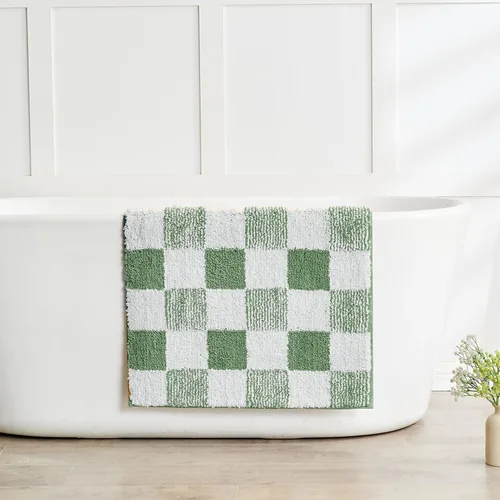 Miniatura 42 de CozeCube Tapetes de baño para baño antideslizantes, alfombras de baño de microfibra absorbente esponjosas lavables, alfombras de baño estéticas