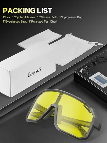 Miniatura 7 de SCVCN Night Vision Driving Glasses Anti Glare Polarized Yellow Lens Women Men Goggles Sport Sunglass Bicycle MTB