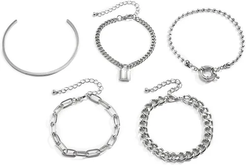 Miniatura 2 de 5 pulseras con dije de candado para mujeres y adolescentes, accesorios de mano de fiesta, Aolly, No es una piedra preciosa