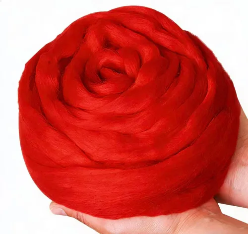 Miniatura 26 de 24 tipos de lana rosa, 4.23 oz (120 g), adecuado para fieltro húmedo y fieltro de aguja de telas hiladas de lana. Un paquete de prueba está Tonos