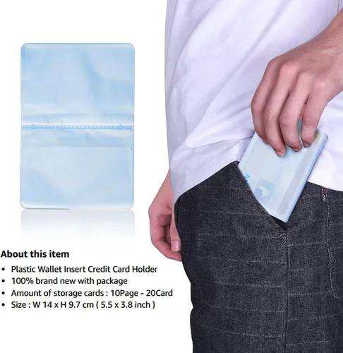 Miniatura 7 de Tarjetero de plástico transparente para tarjeta de crédito, Transparente