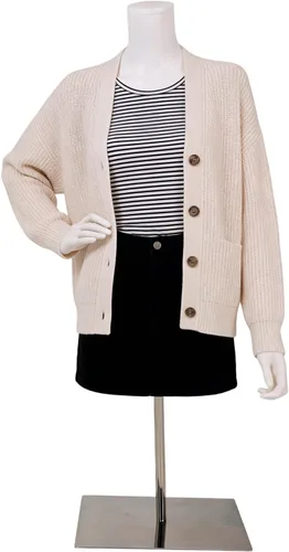 Miniatura 9 de Kinfant Maniquí femenino de medio cuerpo blanco – Maniquí femenino elegante con base estable, pantalla de forma de vestido de manne quin, maniquíes