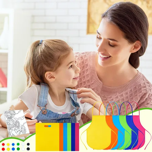 Miniatura 6 de Tenceur 48 piezas de juegos de regalos de fiesta de pintura para niños con 12 piezas de paneles de lienzo predibujados de animales y juego