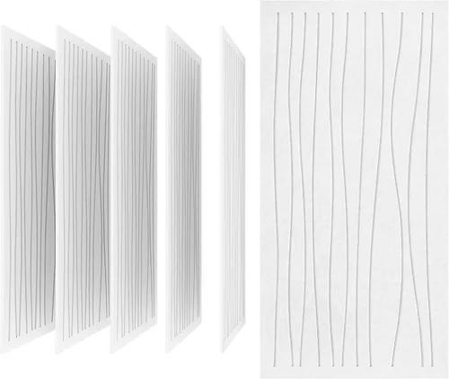 UMIACOUSTICS 6 paneles acústicos de pared, 47.2 x 23.6 pulgadas, ignífugos, absorbentes de sonido, paneles decorativos a prueba de sonido, en forma
