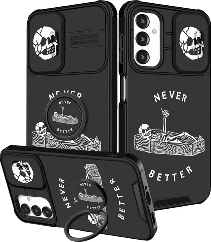 Miniatura 132 de Funda 2 en 1 para Samsung Galaxy Note 10 Plus con diseño de calavera para teléfono con diseño de esqueleto para yoga, fantasma, horror, con cubierta