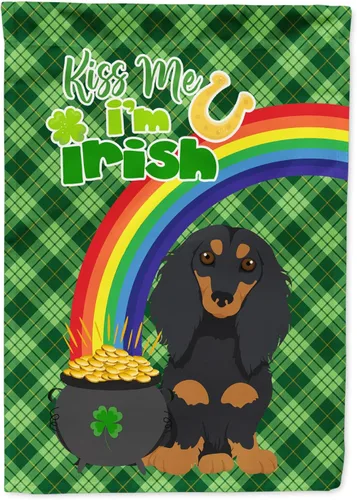 Miniatura 173 de Caroline's Treasures WDK4731GF - Bandera decorativa para jardín del día de San Patricio, color negro y tostado, Airedale Terrier, para jardín