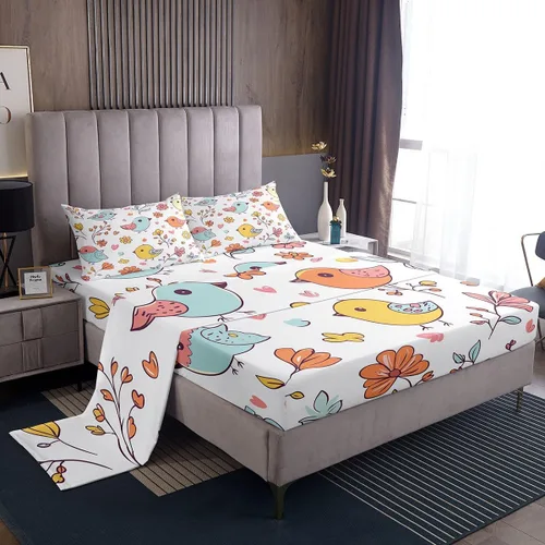 Miniatura 10 de Erosebridal Groovy - Juego de sábanas para decoración de fiesta para niñas y mujeres, diseño de signo de paz, tamaño individual, sábanas de mariposa