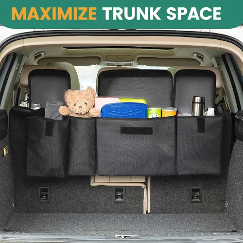 Miniatura 3 de JOYSKY Organizador Colgante para Maletero, Organizador para Asiento Trasero de SUV, Camioneta, MPV, Bolsa de Almacenamiento de Vehículo de Gran