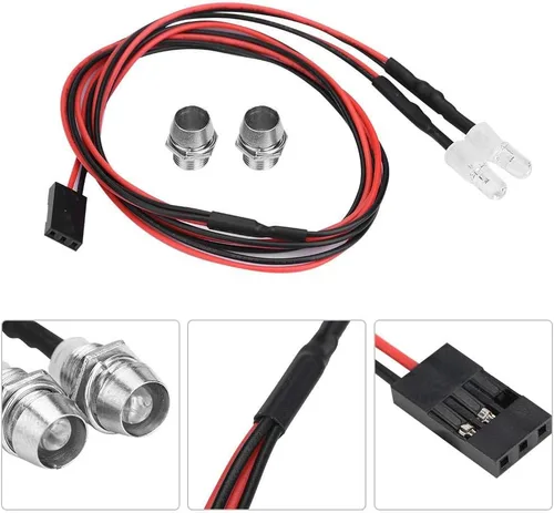 Miniatura 8 de Luces LED RC, faros delanteros de 0.197 in, accesorios de luces LED para vehículo de automóvil de deriva modelo 1/10 (luz azul)