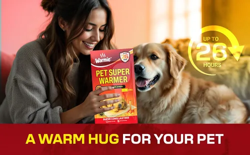 Miniatura 8 de Warmie Súper calentador para perros y gatos Paquetes de calor para mascotas activadas por aire Más grande y ancho para calidez en la cama