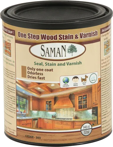 Miniatura 12 de SamaN Interior One Step Sellador, Tinte y Barniz para Madera – Tinte a Base de Aceite Sin Olor - Protección para Muebles y Madera Fina