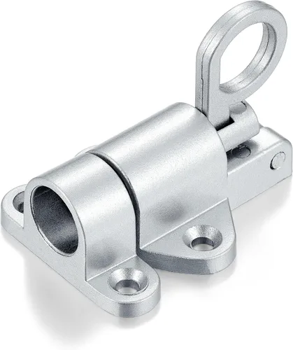 Miniatura 6 de INIRET 4 paquetes de pestillos de cierre automático, cerradura de puerta de resorte gris plateado, pestillo de perno resistente de aleación de Plata