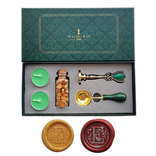 Miniatura 22 de Fancy Letters S - Juego de sellos de cera personalizados, sello de cera para tarjetas de cartas invitaciones letras S