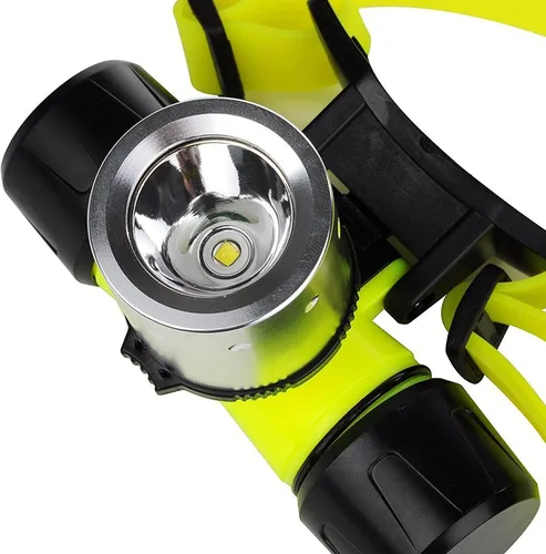 Miniatura 5 de LUXNOVAQ Linterna subacuática para buceo, súper brillante, 1800 lúmenes, linterna de buceo LED, IPX8 impermeable, 3 modos, linterna de buceo