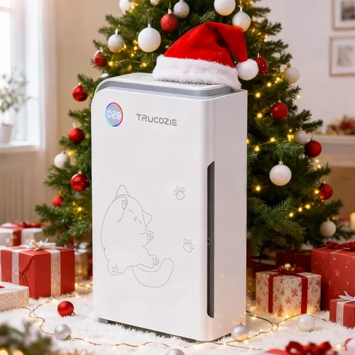 Miniatura 9 de Trucozie Purificador de aire grande para mascotas para el hogar de hasta 3000 pies cuadrados, absorbe el pelo flotante de gatos y perros, WiFi