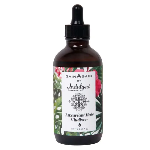 Grah Indulgeo Essentials Gain Again - Vitalizador de cabello de lujo, 4.1 fl oz para hombres y mujeres, suero para el crecimiento del cabello