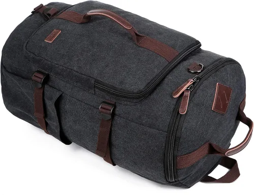 Miniatura 8 de Baosha Mochila de lona para viaje de fin de semana, mochila híbrida para senderismo, mochila para computadora portátil, para deportes al aire libre