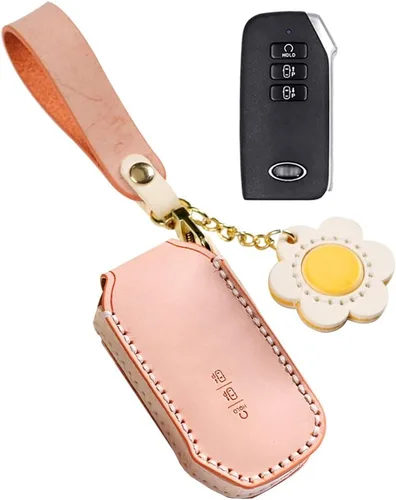 Miniatura 7 de ontto Funda de piel encerada para llave de coche, estilo retro, compatible con Kia EV6 2022, color verde