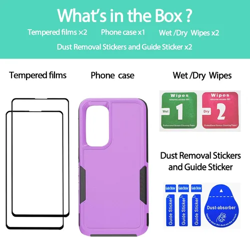 Miniatura 81 de Jeylly Compatible con Samsung Galaxy A22 5G Funda, Funda Samsung A22 5G con 2pcs protectores de pantalla de vidrio templado