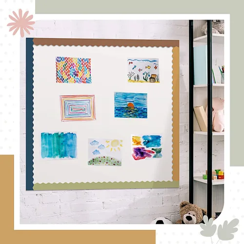Miniatura 5 de TaoBary 6 Rollos 59.98 m Bordes de Tablero de Anuncios de Navidad y de Invierno para el Aula, Adornos de Tablero de Anuncios con Borde Escalopado